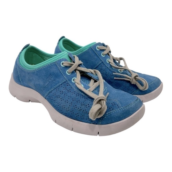 DANSKO Elise Light Blue Suede Comfort Sneakers Shoes size 37 US 6.5-7 - Picture 9 of 10